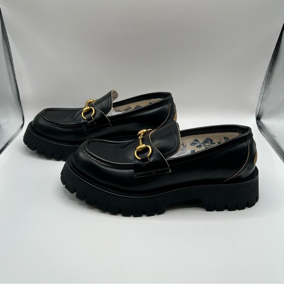 Gucci Harald Leather Lug-Sole Loafers - Picture 7 of 10